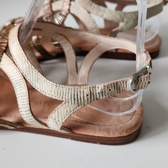 HOUSE OF HARLOW 1960 | Aggie Beaded Sandals Pink Cream Sz 37.5 - Picture 5 of 8